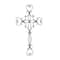 Black Metal Scroll Cross Wall Decor 19" x 0" x 29"